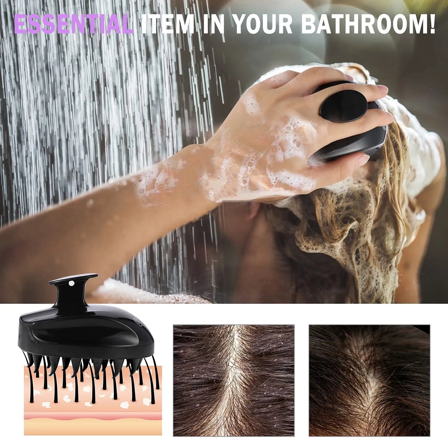 Silicone Scalp Shampoo Brush