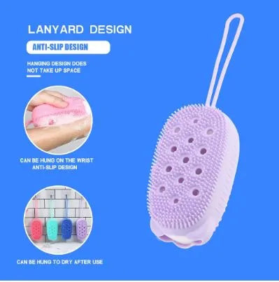 Air Silicone Bubble Bath Body Brush with Foam